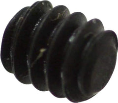 Value Collection - #4-40 UNC, 1/8" OAL, Flat Point Set Screw - Grade 8 Alloy Steel, 0.05" Key - Industrial Tool & Supply