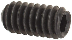 Value Collection - #5-40 UNC, 1/4" OAL, Flat Point Set Screw - Grade 8 Alloy Steel, 1/16" Key - Industrial Tool & Supply