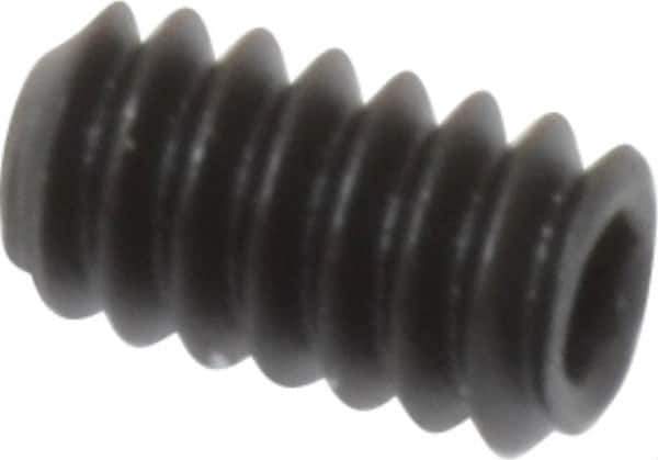 Value Collection - #6-32 UNC, 1/4" OAL, Flat Point Set Screw - Grade 8 Alloy Steel, 1/16" Key - Industrial Tool & Supply
