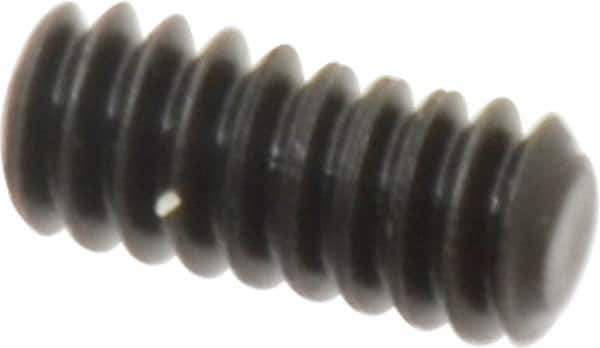 Value Collection - #6-32 UNC, 5/16" OAL, Flat Point Set Screw - Grade 8 Alloy Steel, 1/16" Key - Industrial Tool & Supply