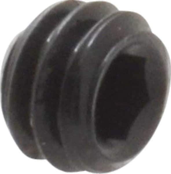 Value Collection - #8-32 UNC, 1/8" OAL, Flat Point Set Screw - Grade 8 Alloy Steel, 5/64" Key - Industrial Tool & Supply