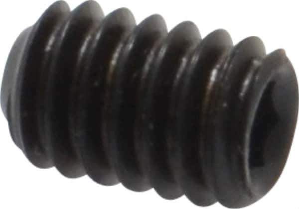 Value Collection - #8-32 UNC, 1/4" OAL, Flat Point Set Screw - Grade 8 Alloy Steel, 5/64" Key - Industrial Tool & Supply