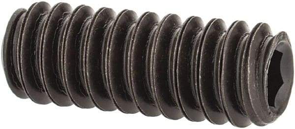 Value Collection - #10-24 UNC, 1/2" OAL, Flat Point Set Screw - Grade 8 Alloy Steel, 3/32" Key - Industrial Tool & Supply