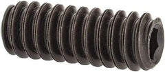 Value Collection - #10-24 UNC, 1/2" OAL, Flat Point Set Screw - Grade 8 Alloy Steel, 3/32" Key - Industrial Tool & Supply