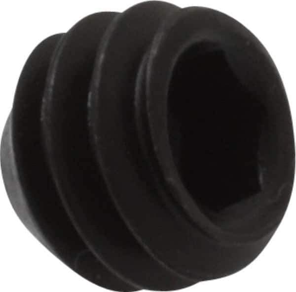 Value Collection - 1/4-20 UNC, 3/16" OAL, Flat Point Set Screw - Grade 8 Alloy Steel, 1/8" Key - Industrial Tool & Supply