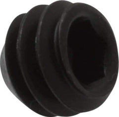 Value Collection - 1/4-20 UNC, 3/16" OAL, Flat Point Set Screw - Grade 8 Alloy Steel, 1/8" Key - Industrial Tool & Supply