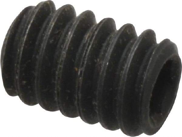 Value Collection - 1/4-20 UNC, 3/8" OAL, Flat Point Set Screw - Grade 8 Alloy Steel, 1/8" Key - Industrial Tool & Supply
