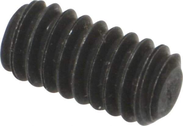 Value Collection - 1/4-20 UNC, 1/2" OAL, Flat Point Set Screw - Grade 8 Alloy Steel, 1/8" Key - Industrial Tool & Supply