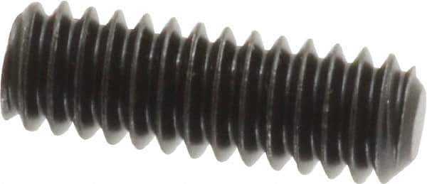 Value Collection - 1/4-20 UNC, 3/4" OAL, Flat Point Set Screw - Grade 8 Alloy Steel, 1/8" Key - Industrial Tool & Supply