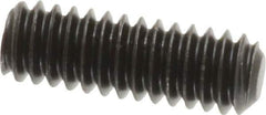 Value Collection - 1/4-20 UNC, 3/4" OAL, Flat Point Set Screw - Grade 8 Alloy Steel, 1/8" Key - Industrial Tool & Supply