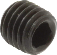 Value Collection - 1/4-28 UNF, 1/4" OAL, Flat Point Set Screw - Grade 8 Alloy Steel, 1/8" Key - Industrial Tool & Supply