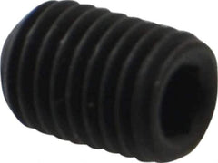 Value Collection - 1/4-28 UNF, 3/8" OAL, Flat Point Set Screw - Grade 8 Alloy Steel, 1/8" Key - Industrial Tool & Supply