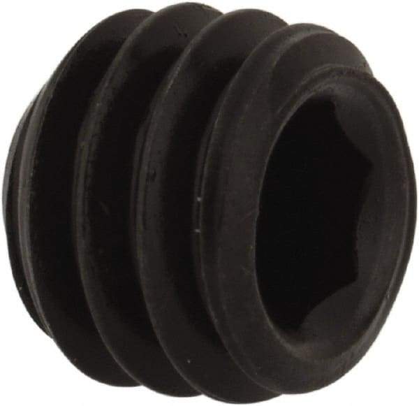 Value Collection - 5/16-18 UNC, 1/4" OAL, Flat Point Set Screw - Grade 8 Alloy Steel, 5/32" Key - Industrial Tool & Supply