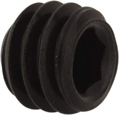 Value Collection - 5/16-18 UNC, 1/4" OAL, Flat Point Set Screw - Grade 8 Alloy Steel, 5/32" Key - Industrial Tool & Supply