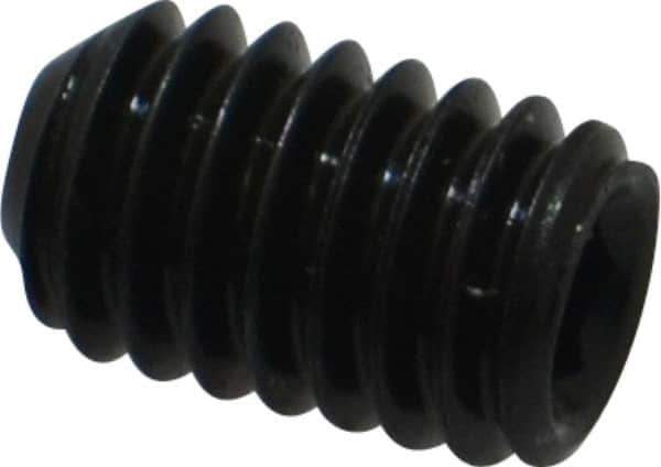 Value Collection - 5/16-18 UNC, 1/2" OAL, Flat Point Set Screw - Grade 8 Alloy Steel, 5/32" Key - Industrial Tool & Supply