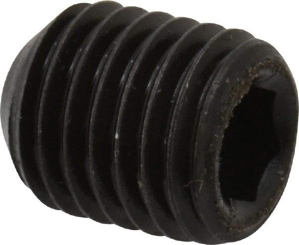 Value Collection - 5/16-24 UNF, 3/8" OAL, Flat Point Set Screw - Grade 8 Alloy Steel, 5/32" Key - Industrial Tool & Supply