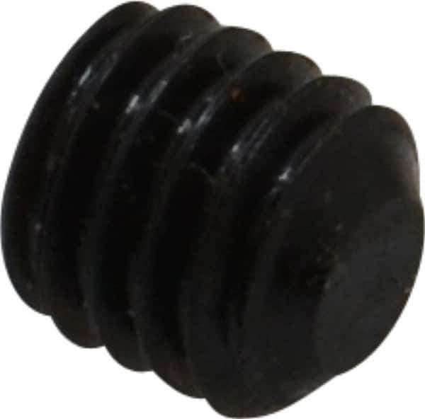 Value Collection - 3/8-16 UNC, 3/8" OAL, Flat Point Set Screw - Grade 8 Alloy Steel, 3/16" Key - Industrial Tool & Supply