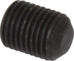 Value Collection - 3/8-24 UNF, 1/2" OAL, Flat Point Set Screw - Grade 8 Alloy Steel, 3/16" Key - Industrial Tool & Supply