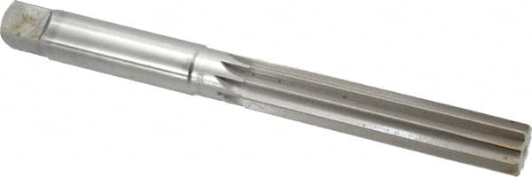 Made in USA - 1-1/8" Diam, Straight Shank, 5-13/16" Flute, Hand Reamer - Industrial Tool & Supply