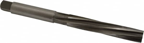 Made in USA - 9/16" Diam, Straight Shank, 3-1/4" Flute, Hand Reamer - Industrial Tool & Supply