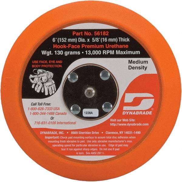 Dynabrade - 6" Diam Disc Backing Pad - 10,000 RPM - Industrial Tool & Supply