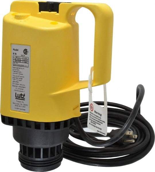 Lutz Pumps - 0.85 HP, Open Drip Proof Drum Pump Motor - For Use With All Lutz Pump Tubes, 120 Volt - Industrial Tool & Supply