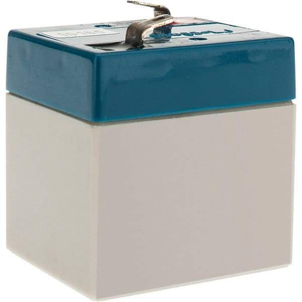 Mule - Lead-Acid, Quick-Disconnect Tab Terminal, 6 Volt, 1 Amp, Lead Rechargeable Battery - 3/16" Tab Width x 0.032" Tab Thickness, 1.65" Wide x 2" High x 2" Deep - Industrial Tool & Supply