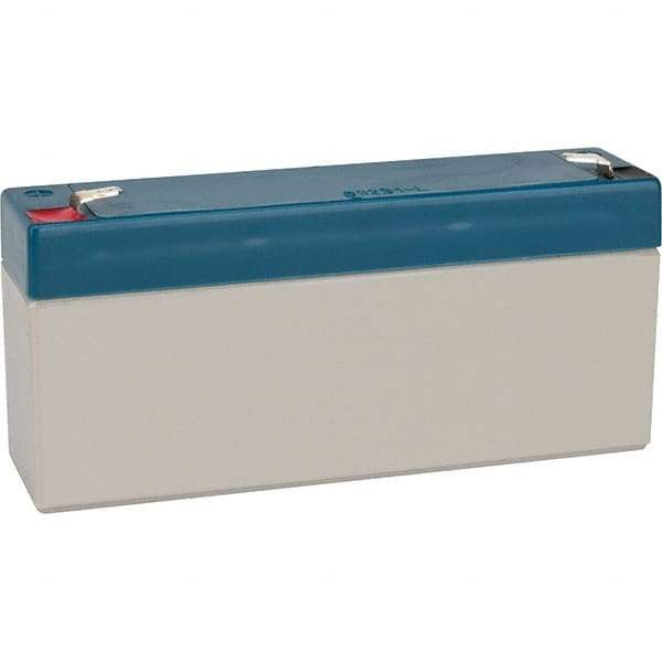 Mule - Lead-Acid, Quick-Disconnect Tab Terminal, 6 Volt, 3.2 Amp, Lead Rechargeable Battery - 6.35mm Tab Width x 0.8mm Tab Thickness, 1.34" Wide x 2.56" High x 5.28" Deep - Industrial Tool & Supply