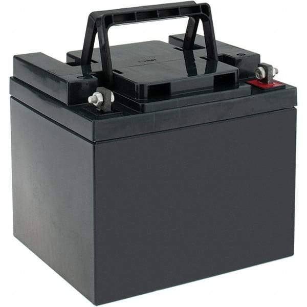 Mule - Lead-Acid, Nut/Bolt Terminal, 12 Volt, 40 Amp, Lead Rechargeable Battery - 6mm Hole Diam, 6.52" Wide x 6.69" High x 7.78" Deep - Industrial Tool & Supply