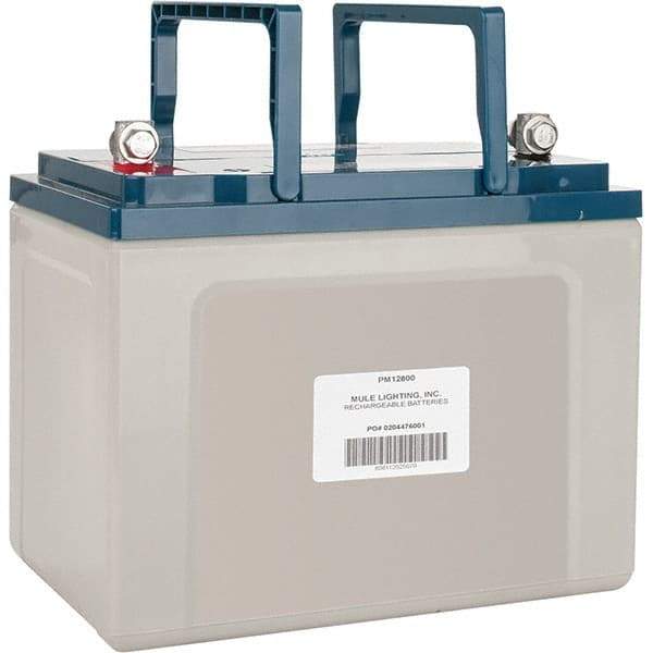 Mule - Lead-Acid, Heavy-Duty L-Type Lead Terminal, 12 Volt, 80 Amp, Lead Rechargeable Battery - 6.67" Wide x 9.68" High x 10.2" Deep - Industrial Tool & Supply