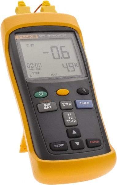 Fluke - -210 to 1,600°F Industrial Thermometer - Digital Display - Industrial Tool & Supply