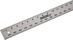 Johnson Level & Tool - 48" Long, 1/8, 1/16" Graduation, Aluminum Rule - English Graduation Style, Gray, Anodized Finish - Industrial Tool & Supply