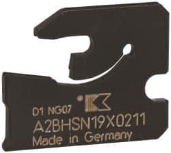 Kennametal - 3/4" Blade Height, 0.0787" Blade Width, 0.7953" OAL, Neutral Cut, Single End Indexable Cut-Off Blade - 11mm Max Depth of Cut, A2BHSN Blade - Industrial Tool & Supply