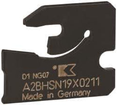 Kennametal - 3/4" Blade Height, 0.0787" Blade Width, 0.7953" OAL, Neutral Cut, Single End Indexable Cut-Off Blade - 11mm Max Depth of Cut, A2BHSN Blade - Industrial Tool & Supply