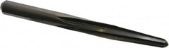 Made in USA - 1/2" Reamer Diam, 9/32" Small End Diam, 1/2" Diam Straight Shank, 4" Flute, Bridge Reamer - Industrial Tool & Supply