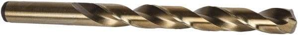 Precision Twist Drill - 3/16" 135° Cobalt Jobber Drill - Oxide/Gold Finish, Right Hand Cut, Spiral Flute, Straight Shank, 3-1/2" OAL, Split Point - Industrial Tool & Supply