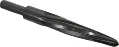 Made in USA - 25/32" Reamer Diam, 13/32" Small End Diam, 1/2" Diam Straight Shank, 5" Flute, Bridge Reamer - Industrial Tool & Supply