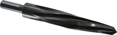Made in USA - 7/8" Reamer Diam, 15/32" Small End Diam, 1/2" Diam Straight Shank, 5" Flute, Bridge Reamer - Industrial Tool & Supply