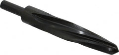 Made in USA - 15/16" Reamer Diam, 9/16" Small End Diam, 1/2" Diam Straight Shank, 5" Flute, Bridge Reamer - Industrial Tool & Supply