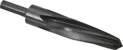 Made in USA - 1-1/16" Reamer Diam, 5/8" Small End Diam, 1/2" Diam Straight Shank, 5" Flute, Bridge Reamer - Industrial Tool & Supply
