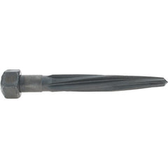 Made in USA - 11/16" Reamer Diam, 3/8" Small End Diam, 1-1/16" Hex Shank, 4-1/2" Flute, Car Reamer - Industrial Tool & Supply