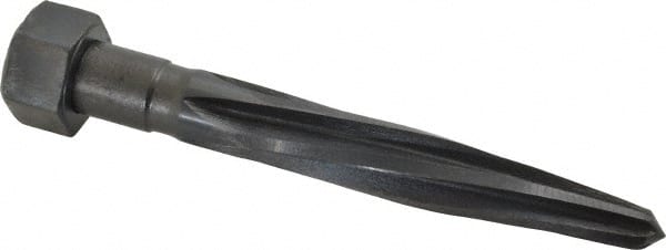 Made in USA - 13/16" Reamer Diam, 15/32" Small End Diam, 1-1/4" Hex Shank, 5" Flute, Car Reamer - Industrial Tool & Supply