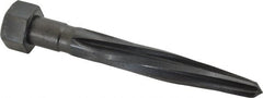 Made in USA - 13/16" Reamer Diam, 15/32" Small End Diam, 1-1/4" Hex Shank, 5" Flute, Car Reamer - Industrial Tool & Supply