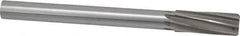 Made in USA - 1" High Speed Steel 8 Flute Chucking Reamer - Spiral Flute, 7/8" Straight Shank, 2-3/4" Flute Length, 10-1/2" OAL - Industrial Tool & Supply