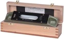 SPI - 8" Long, 0.0001" Graduation Sensitivity per 10", 2 Vials, Inspection Block Level - Cast Iron, 0.0001" Base Flatness, 1-9/16" Wide - Industrial Tool & Supply