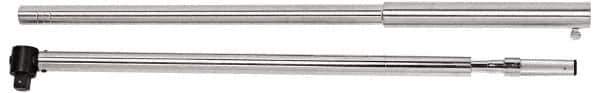 Proto - 1" Drive Micrometer Fixed Head Torque Wrench - 200 Ft/Lb to 1,000 Ft/Lb Torque, 69" OAL, 5 Ft/Lb Graduation, Fixed Head - Industrial Tool & Supply