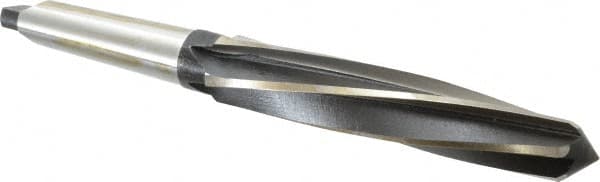 Interstate - 1-1/2" Reamer Diam, 1-1/4" Small End Diam, 4MT Morse Taper Shank, 7-3/8" Flute, Bridge Reamer - Industrial Tool & Supply