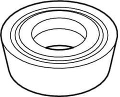 Kennametal - RDHX1003M0 LP Grade KC510M Carbide Milling Insert - TiAlN Finish, 0.1252" Thick, 10mm Inscribed Circle - Industrial Tool & Supply