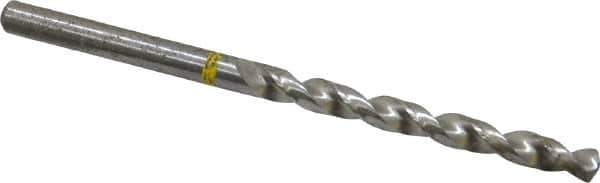 Accupro - 3/16" 130° Vanadium High Speed Steel Jobber Drill - Bright Finish, Right Hand Cut, Spiral Flute, Straight Shank, 86mm OAL, Split Point - Industrial Tool & Supply