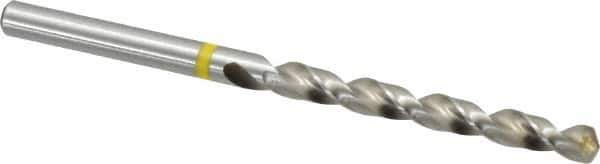 Accupro - #8 130° Vanadium High Speed Steel Jobber Drill - Bright Finish, Right Hand Cut, Spiral Flute, Straight Shank, 86mm OAL, Split Point - Industrial Tool & Supply